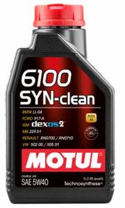 MOTUL 6100 SYN-CLEAN 5w40 SN/C3 1л. синтетика /Technosynthese®/, масло моторное